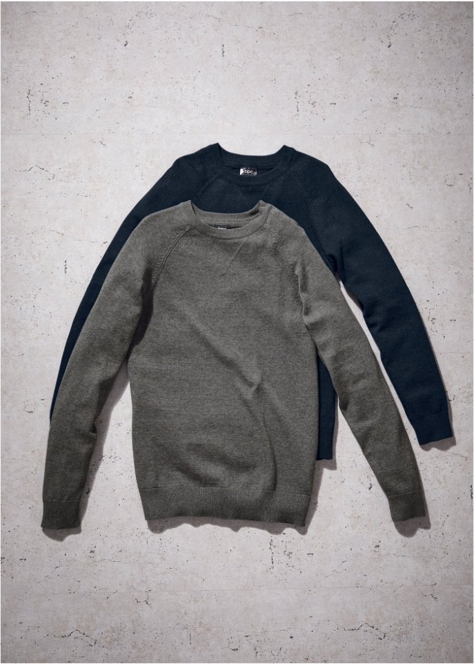 Natürlicher Pullover (2er Pack) aus Baumwolle