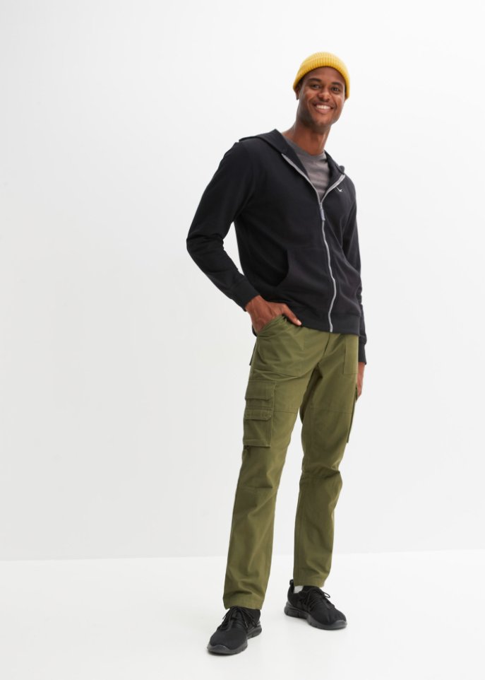 Sweatjacke mit Kapuze mit recyceltem Polyester