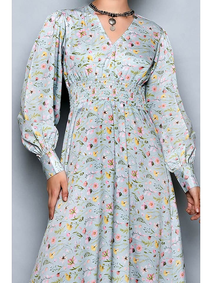 H.H.G. Kleid in Hellblau/ Bunt günstig kaufen M