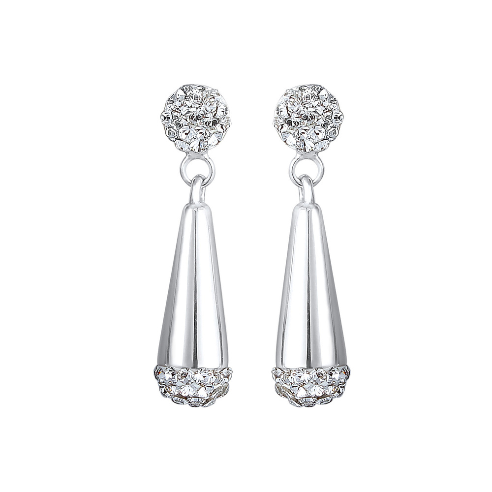 Elli Elli Boucles d'Oreilles La boule des dames est précieuse avec des cristaux en arg Boucles d'oreilles