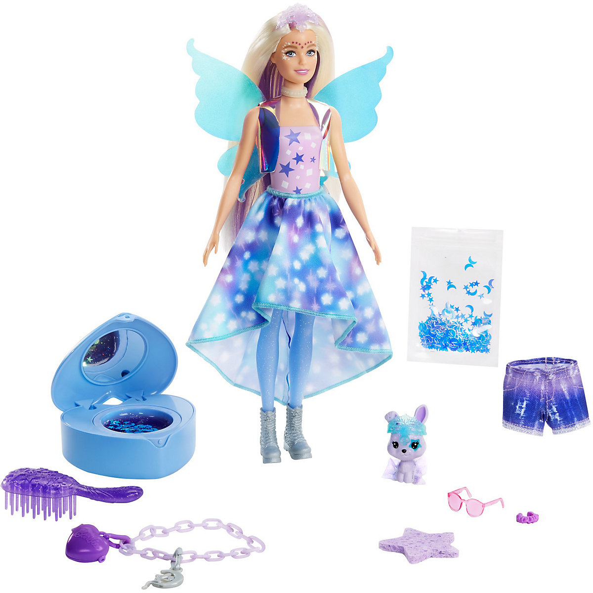 Barbie Color Reveal Puppe & Haustier Fantasy Fashion Überraschungsset