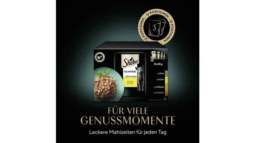 SHEBA® Delikatesse in Gelee Geflügel Variation Portionsbeutel 1020 g