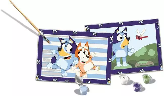 CreArt Bluey - Malen nach Zahlen für Kinder ab 5 Jahren