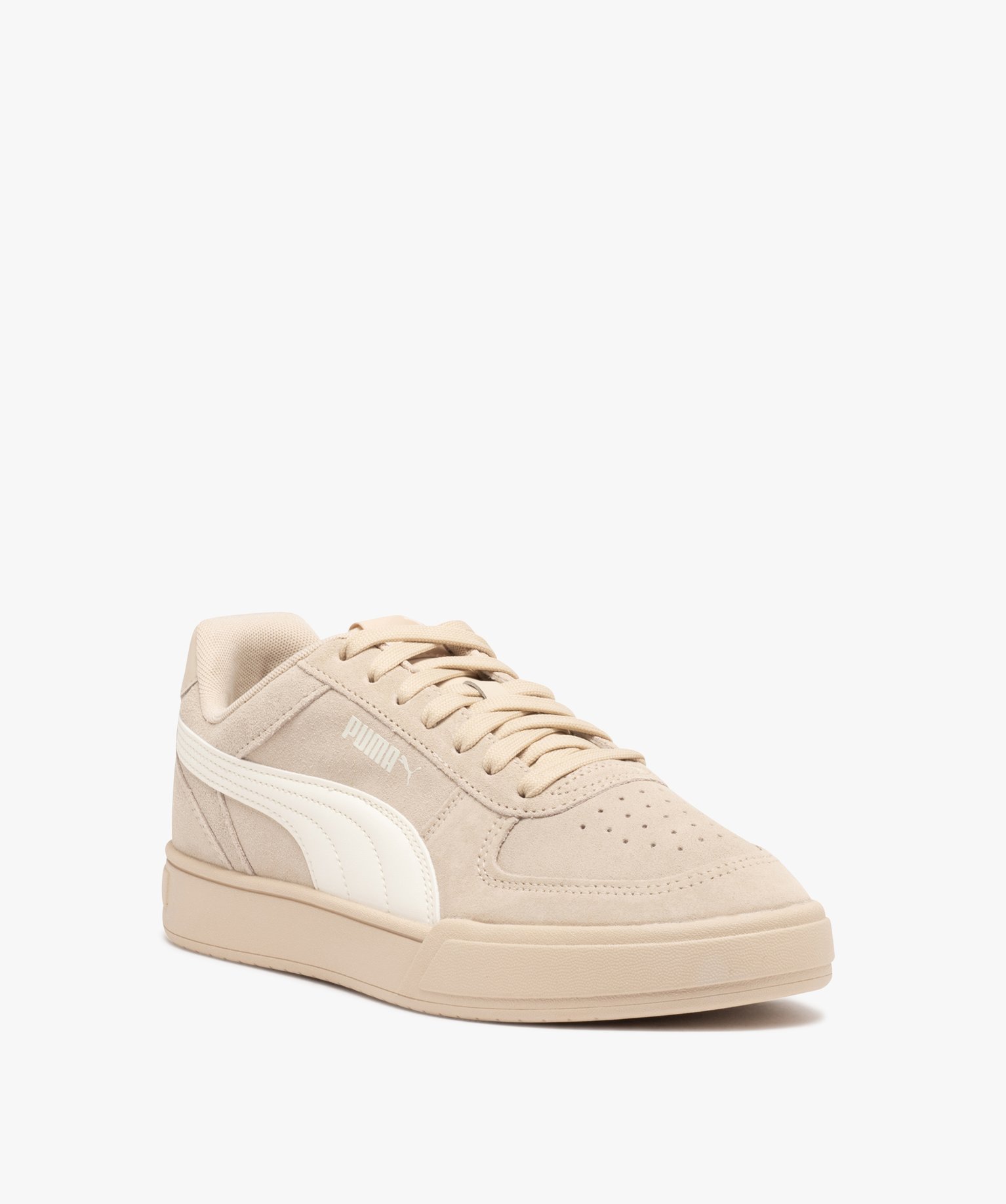 Baskets homme à lacets en suédine - Puma beige | GEMO