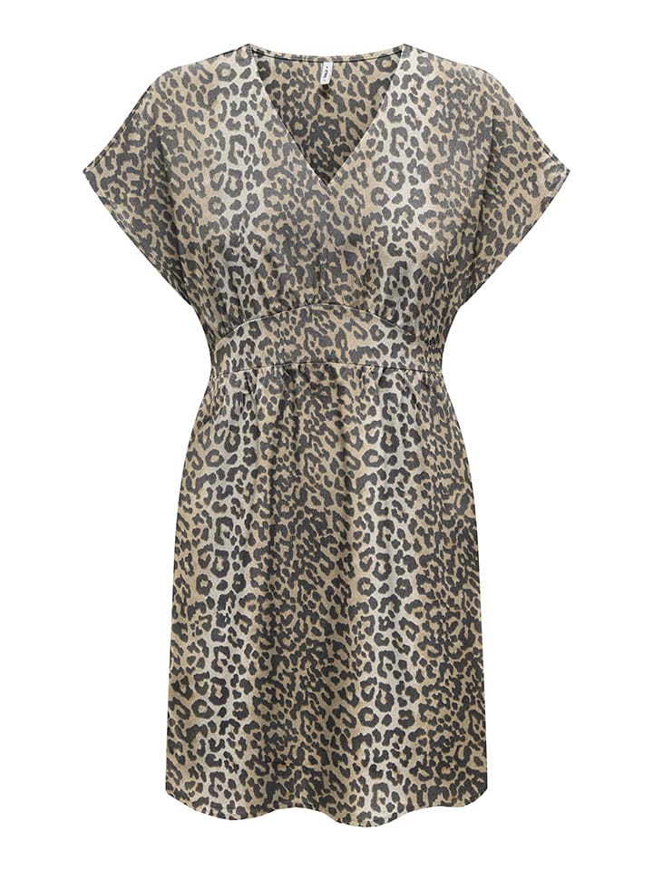 ONLY Kleid in Hellbraun/ Beige/ Schwarz günstig kaufen
