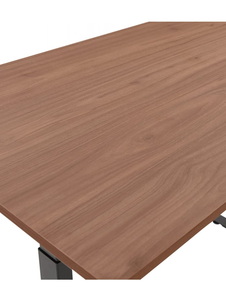 KADIMA DESIGN Elektrischer Sitz-Steh-Schreibtisch aus Holz Metall | Modern in Braun-Schwarz günstig kaufen