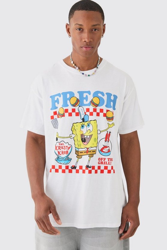 Oversize T-Shirt mit lizenziertem Spongebob Print
