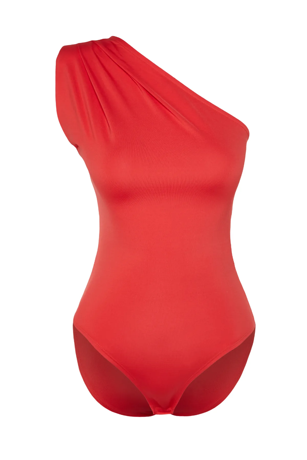 Trendyol Collection  Granatapfelblüte Asymmetrischer Kragen Flexibler Strickbody mit Druckknöpfen TWOSS22BD00014