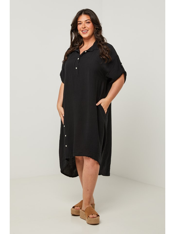 Curvy Lady Kleid in Schwarz günstig kaufen