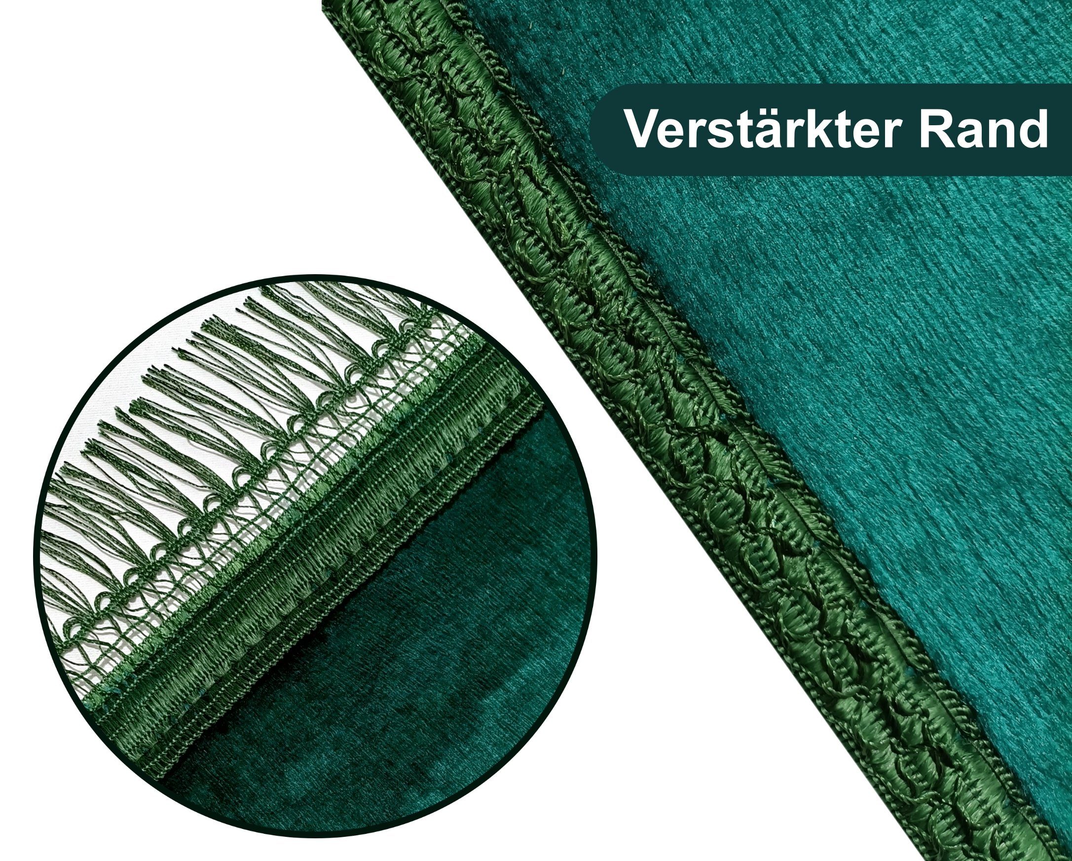 Teppich Muslimischer Gebetsteppich EXTRA WEICH, groß Sajadat mit gratis Tesbih, Nurify, 80 x 120 cm, Höhe: 100 mm, Gebetsmatte aus Samt für Muslime, besonders dick, rutschfester Gebetsteppich für Moschee, Zuhause & Unterwegs