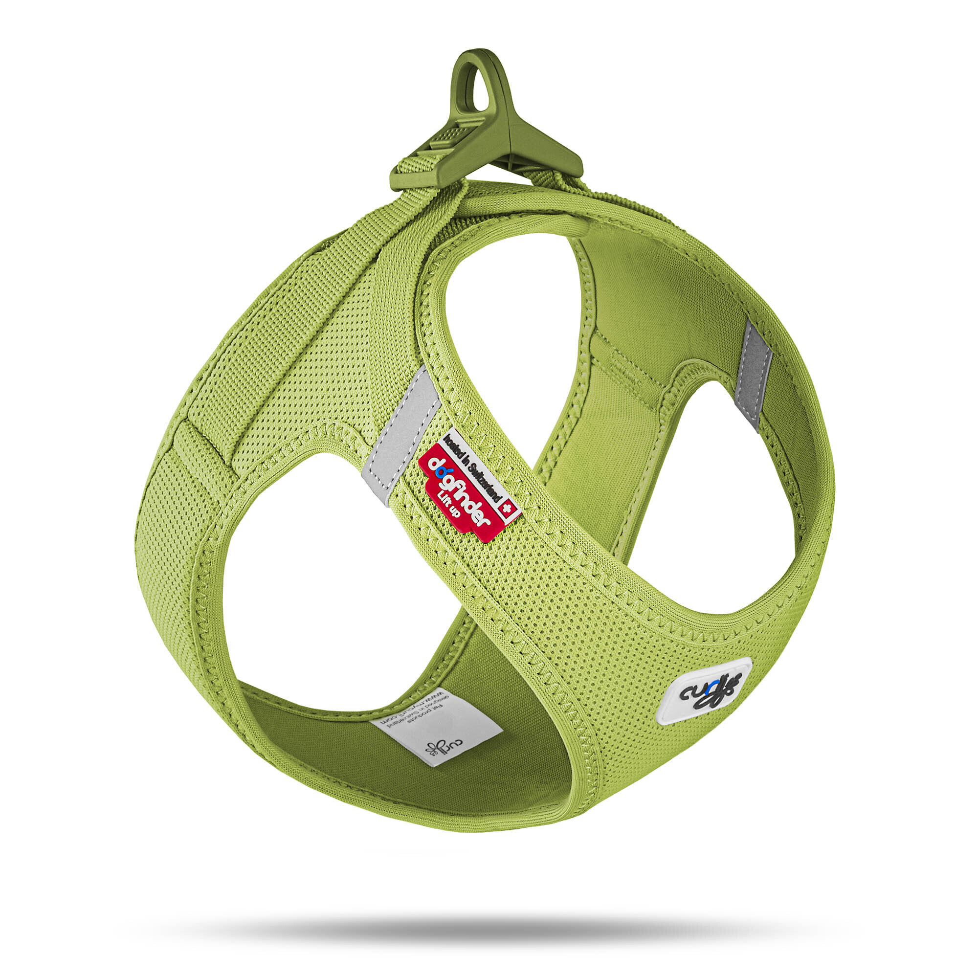 Curli Hundegeschirre Curli Vest Harness Clasp Air-Mesh grün L