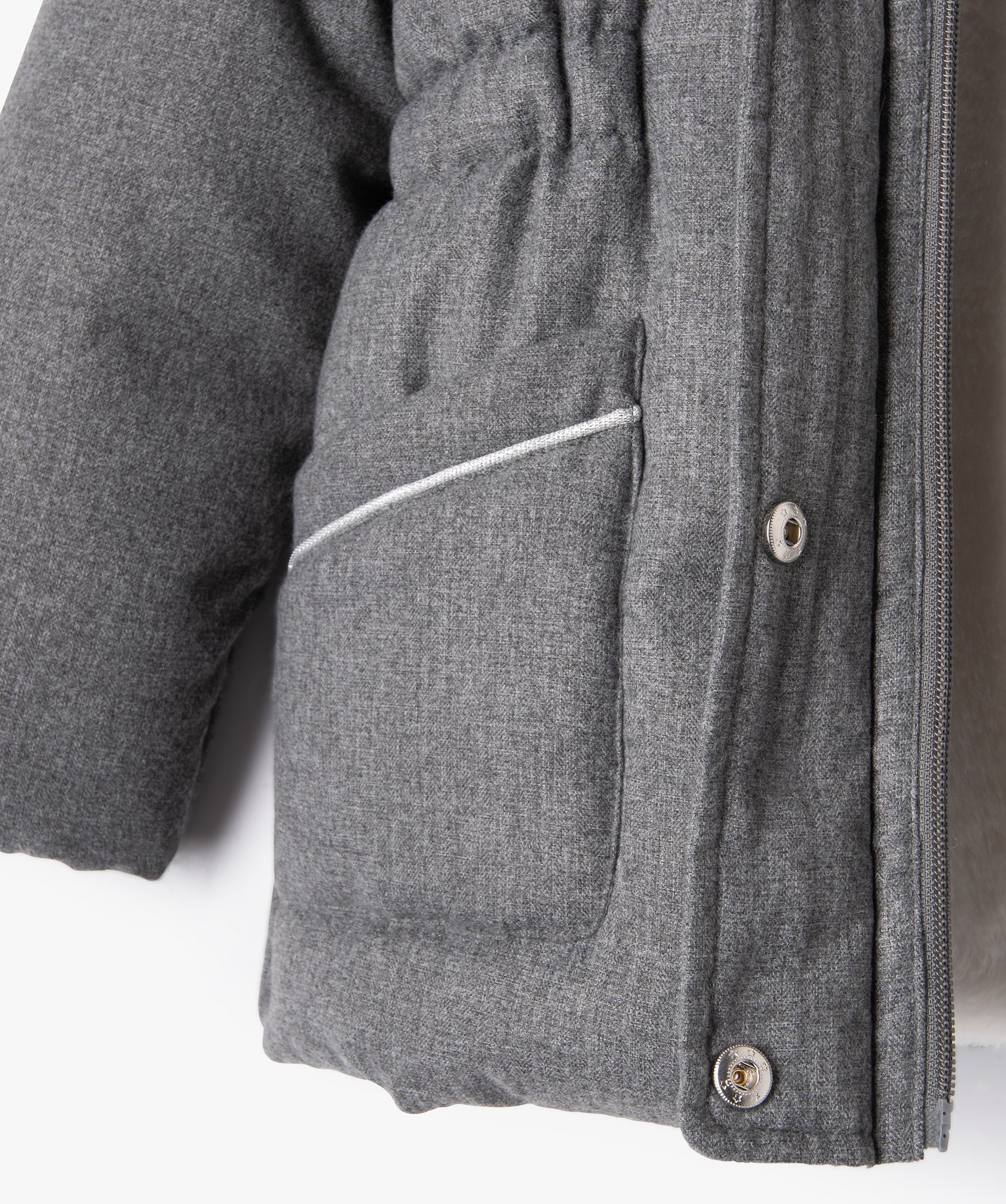 Manteau fille élégant à doublure chaude et rembourrage en... gris | GEMO