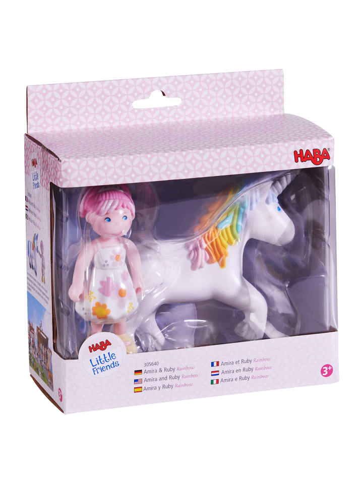 Haba Minipuppe Little Friends in Amira & Einhorn Ruby Rainbow günstig kaufen onesize