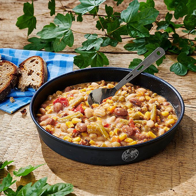 Ready to eat Mahlzeit vegetarischer Gemüseeintopf mit Bohnen