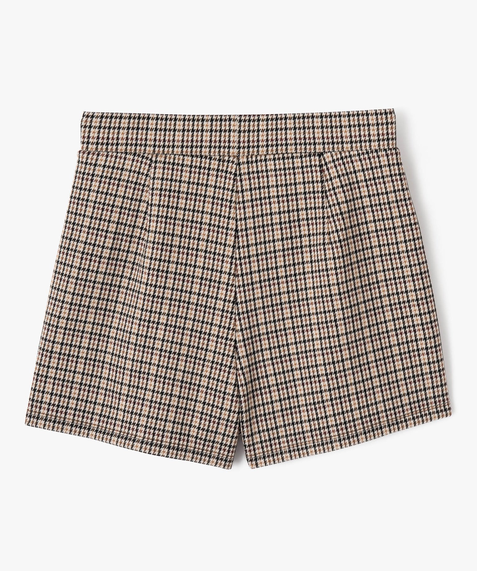 Jupe short à motif pied de poule fille carreaux | GEMO