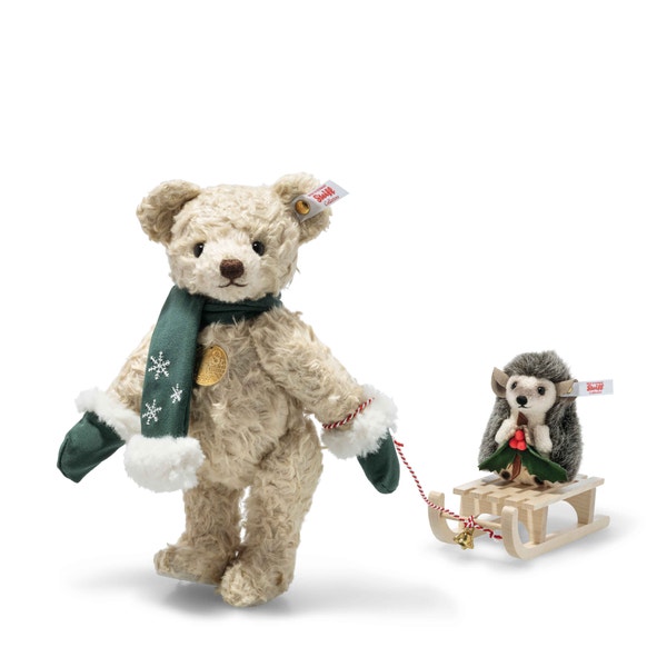 Teddies for tomorrow Teddybär mit Igel, 25 cm, beige