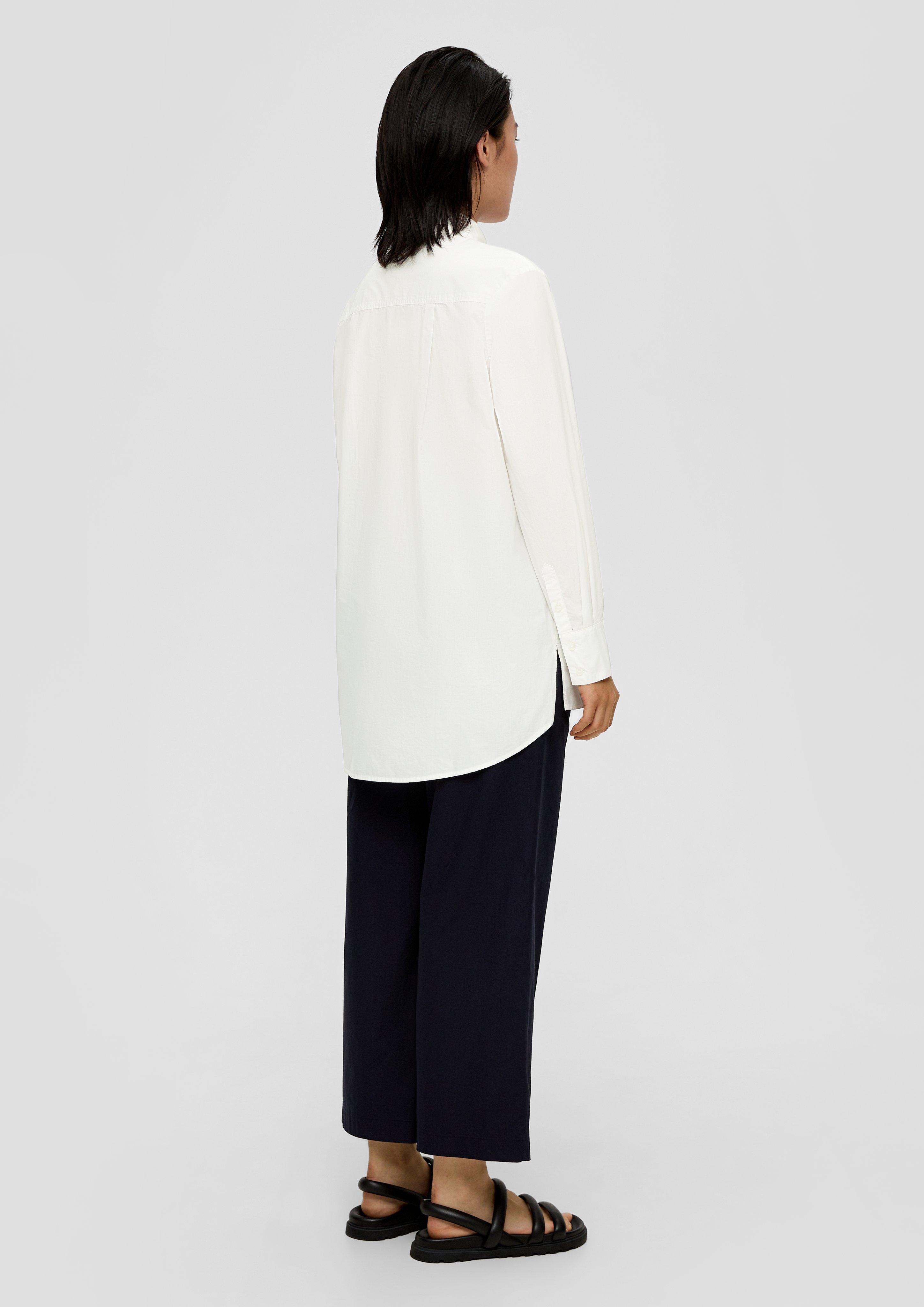 Baumwollbluse mit verlängertem Rückensaum  2139908-0210