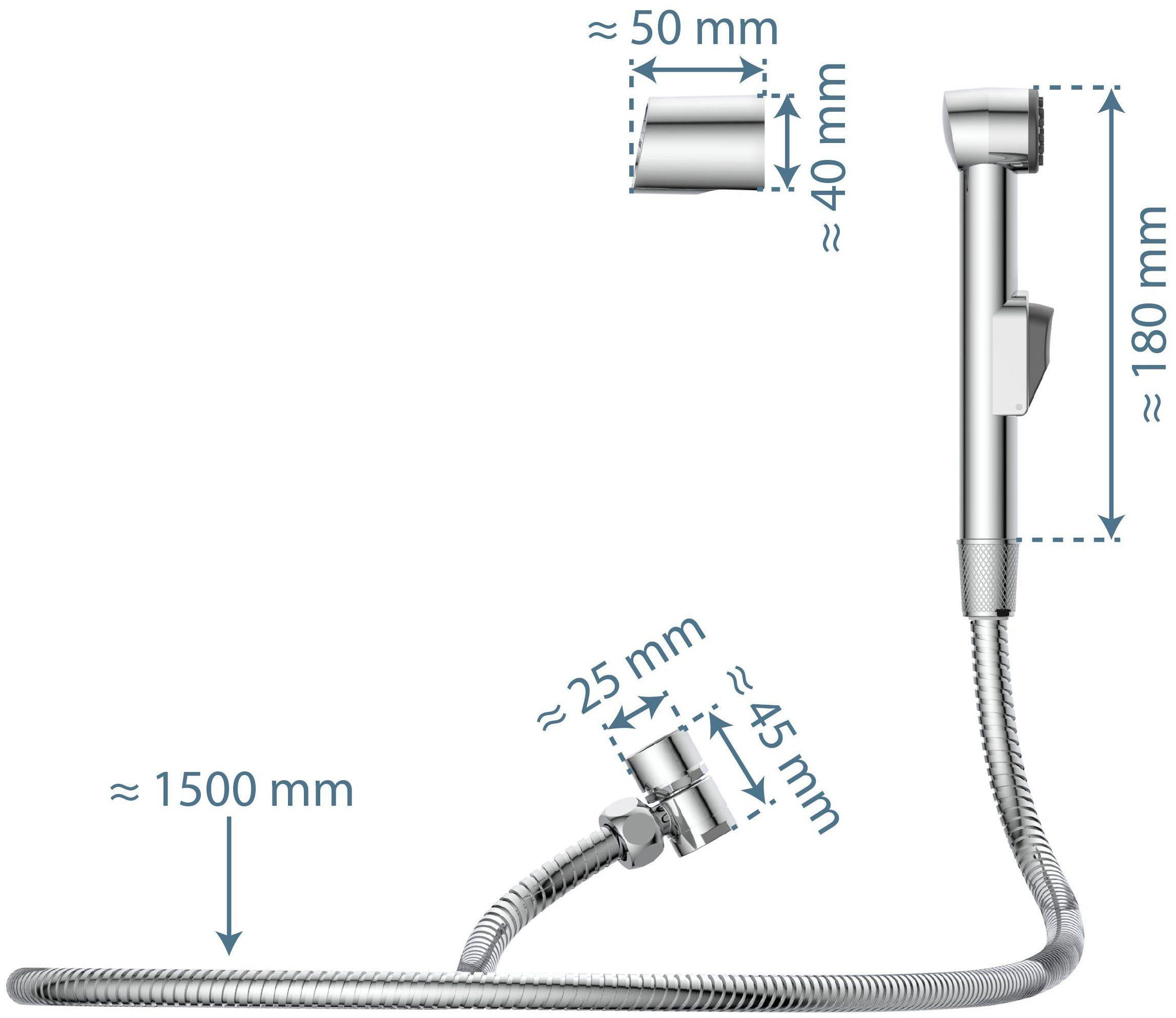 Schütte Waschbeckendusche, (Set, 3-tlg), Waschbeckenhandbrause mit Wandhalterung+Schlauch (150cm) und Adapter