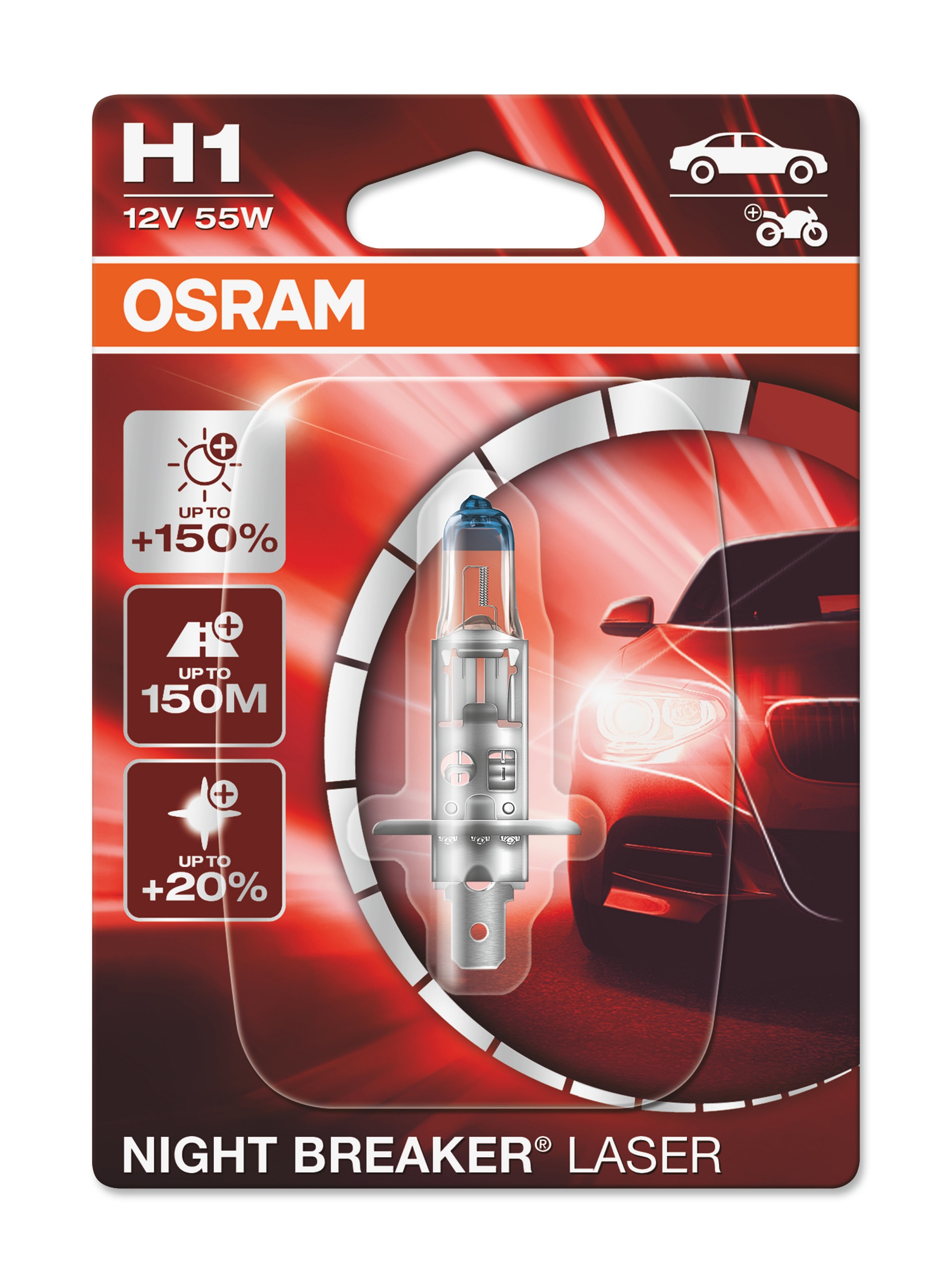 OSRAM Night Breaker Laser H1 12 V 55-W, 1 Stück - ATU