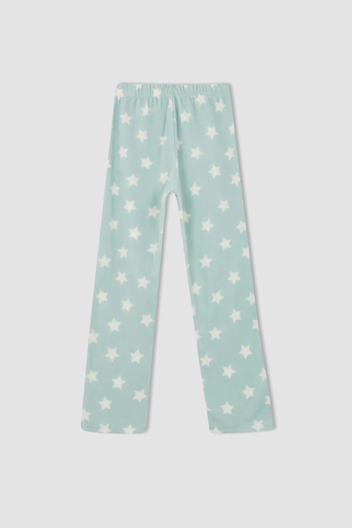 DeFacto  Fall In Love Regular Fit Fleece-Pyjama-Set mit Rundhalsausschnitt und Neujahrsmotiv
