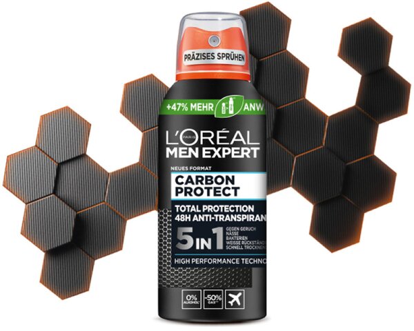 L'Oréal Paris Men Expert Carbon Protect 48h Deodorant Spray