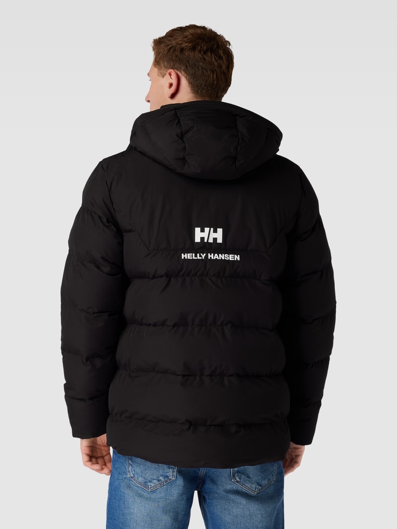 Steppjacke mit Label-Print Modell 'EXPLORER' in schwarz