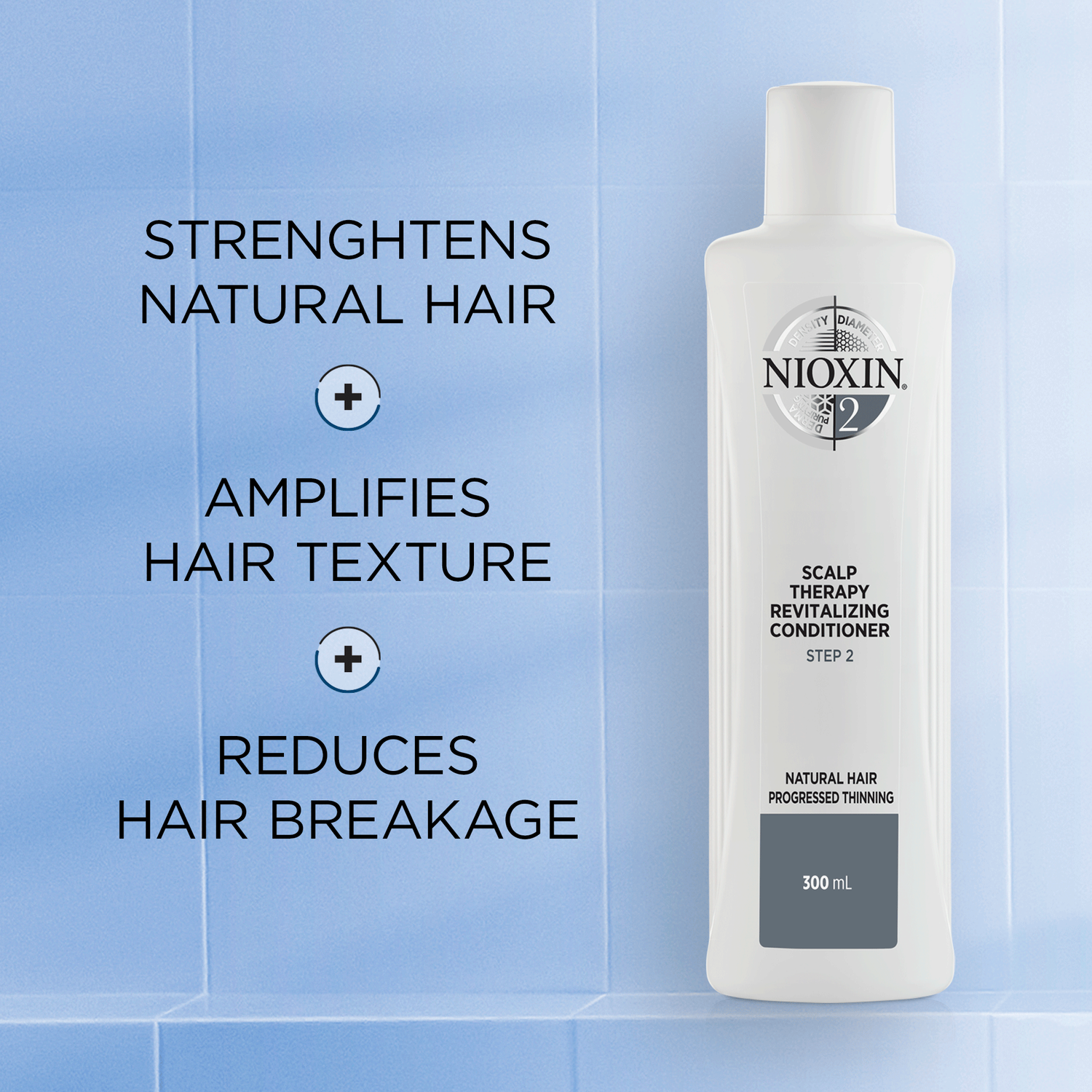 Nioxin System 2 Scalp Therapy Conditionneur Cheveux Naturels & Visiblement Clairsemés 1000 ml