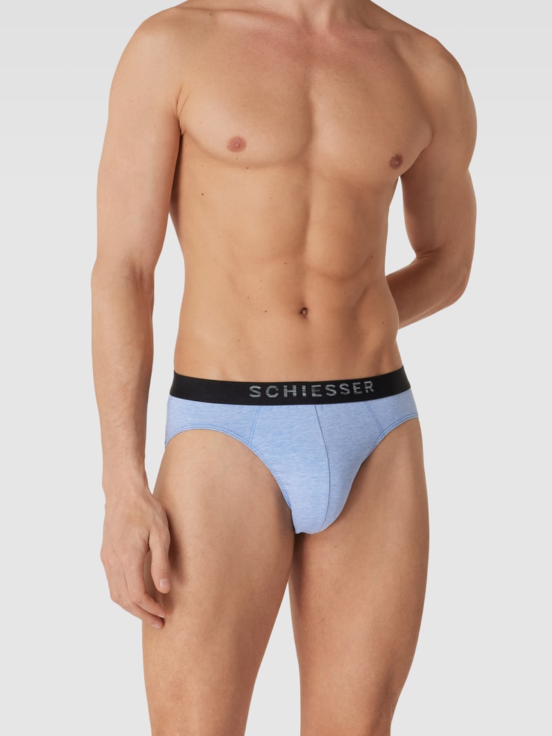 Slip mit elastischem Bund in bleu
