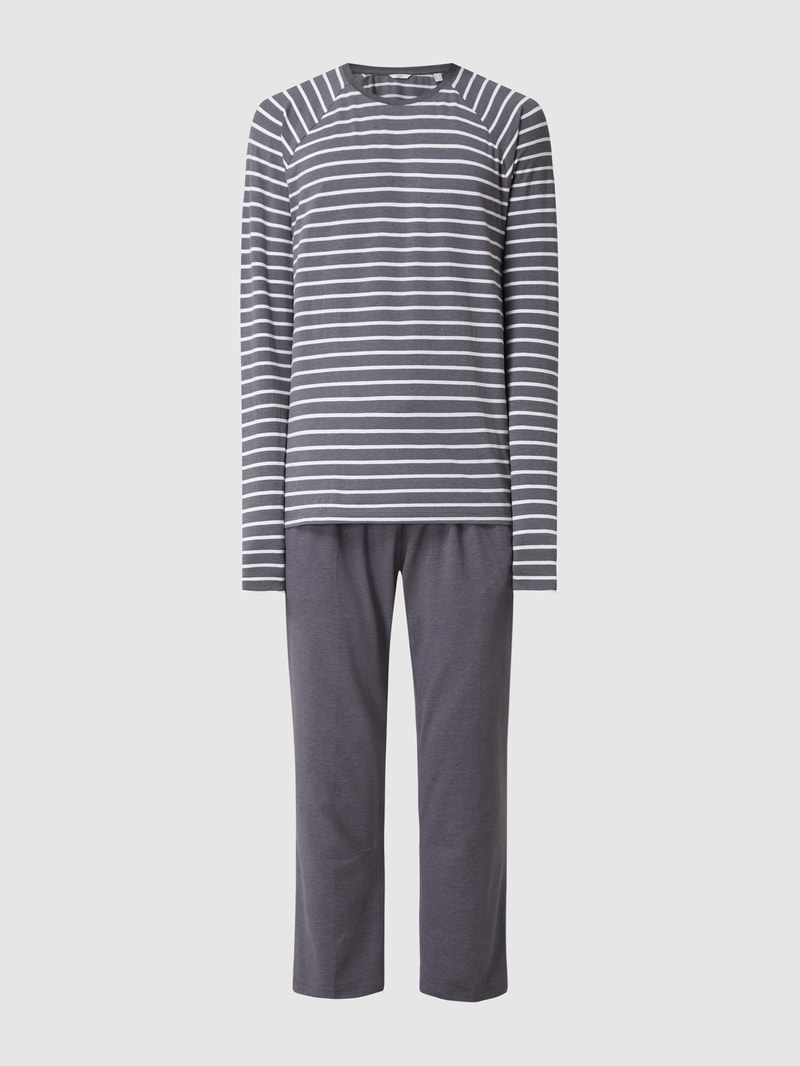 Pyjama mit Stretch-Anteil in anthrazit