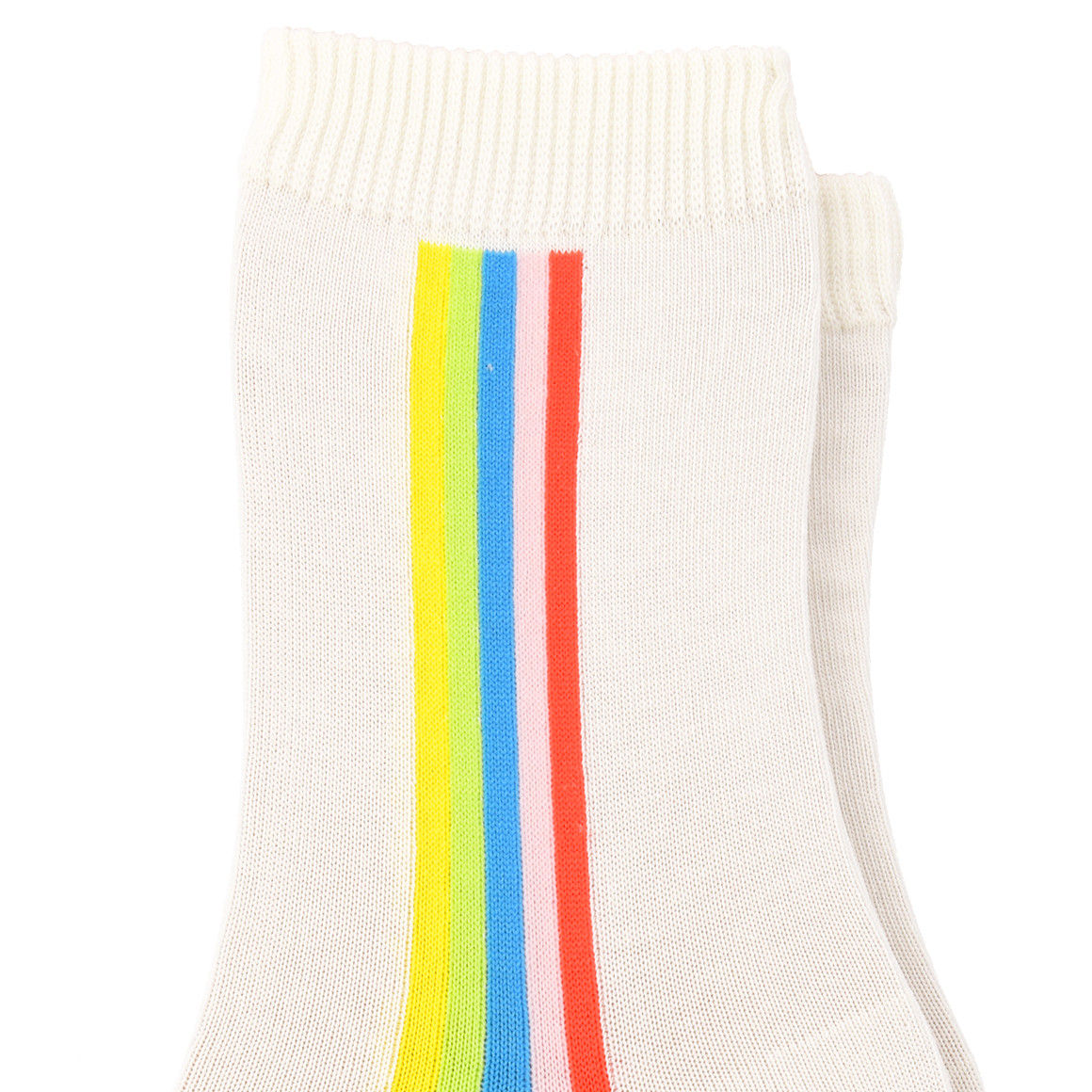1 Paar Damen Socken mit Regenbogen-Streifen