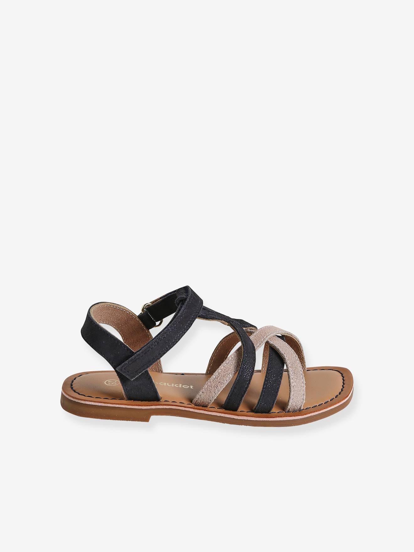 Vertbaudet Kinder Klett-Sandalen - set blau