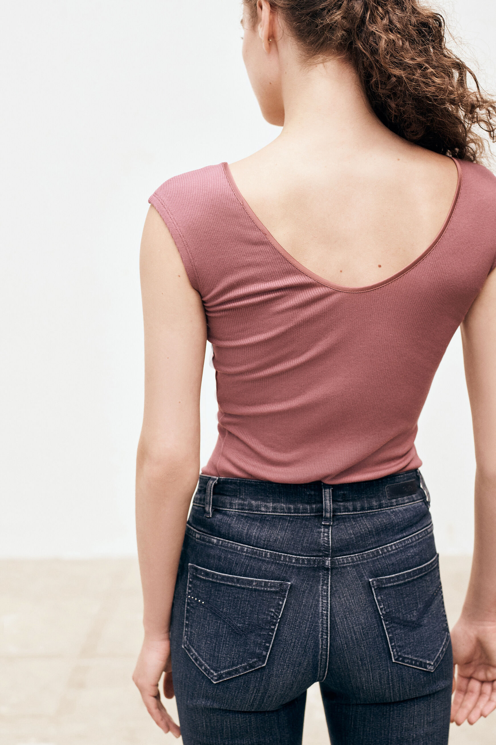 t-shirt nelson vieux rose femme