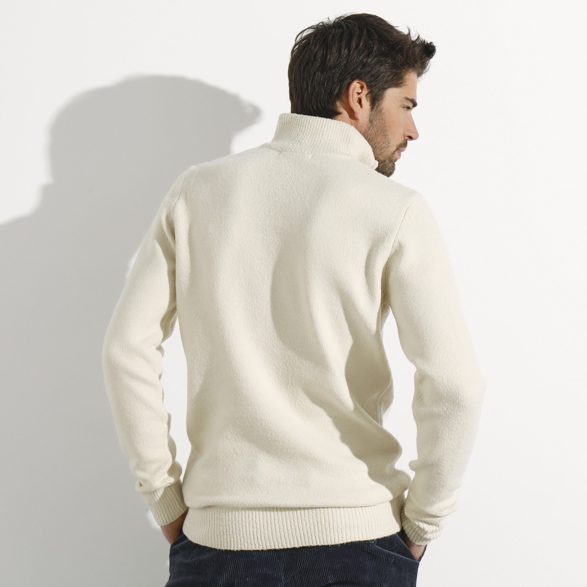 Pull col montant zippé en jersey avec polyester recyclé(1)