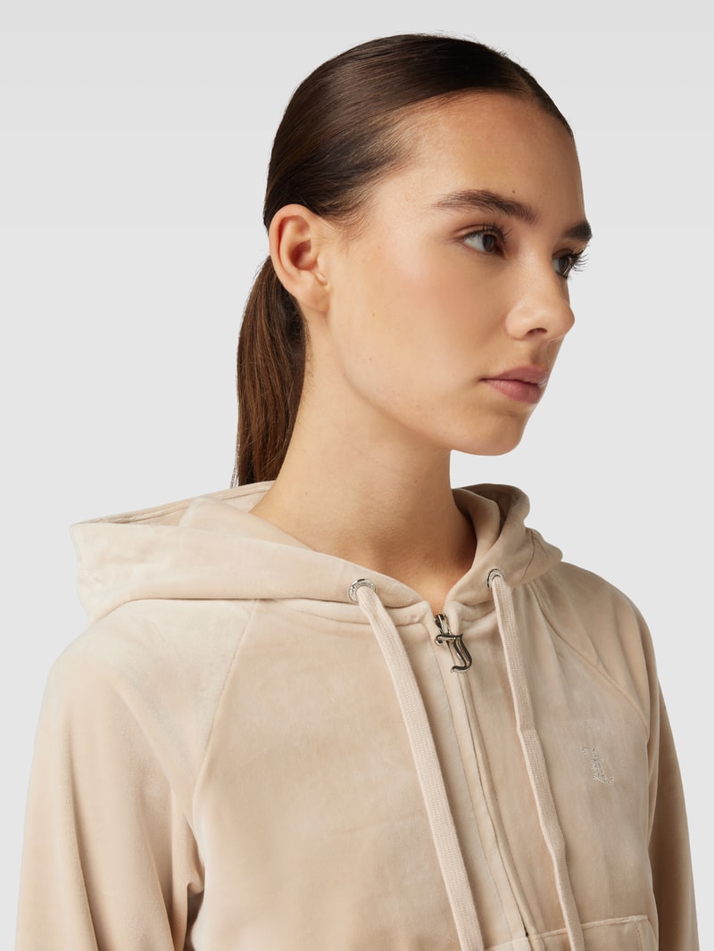 Sweatjacke mit Kapuze Modell 'MADISON' in sand