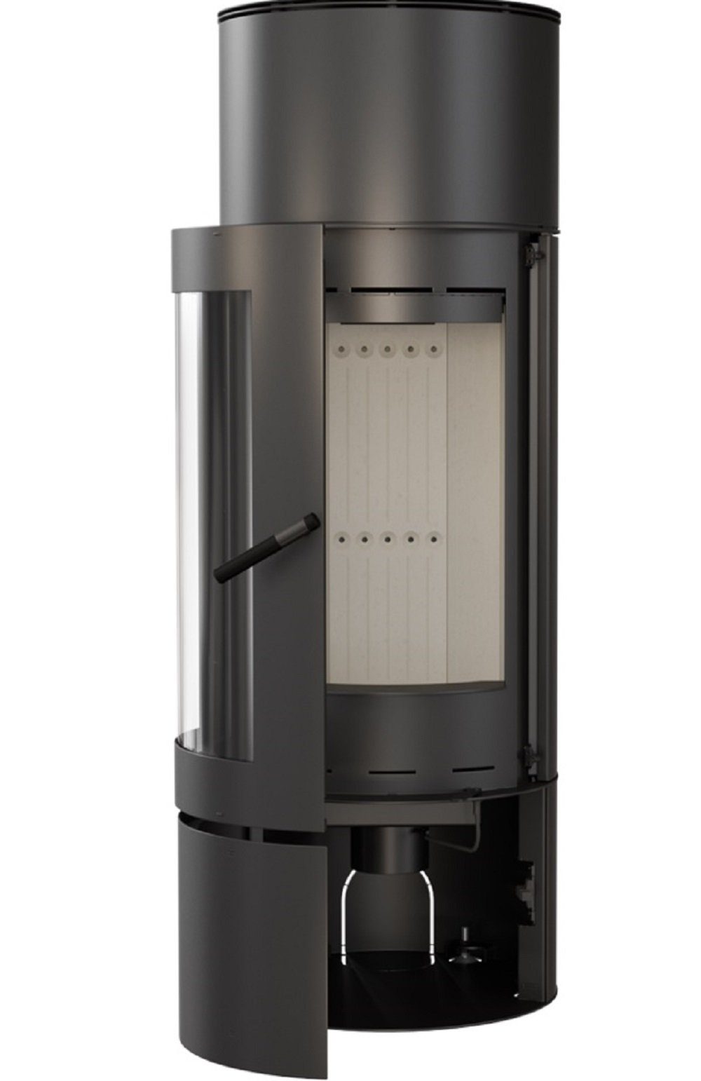 Kratki Kaminofen ANTARES, 10,00 kW, Brennraum mit Acumotte