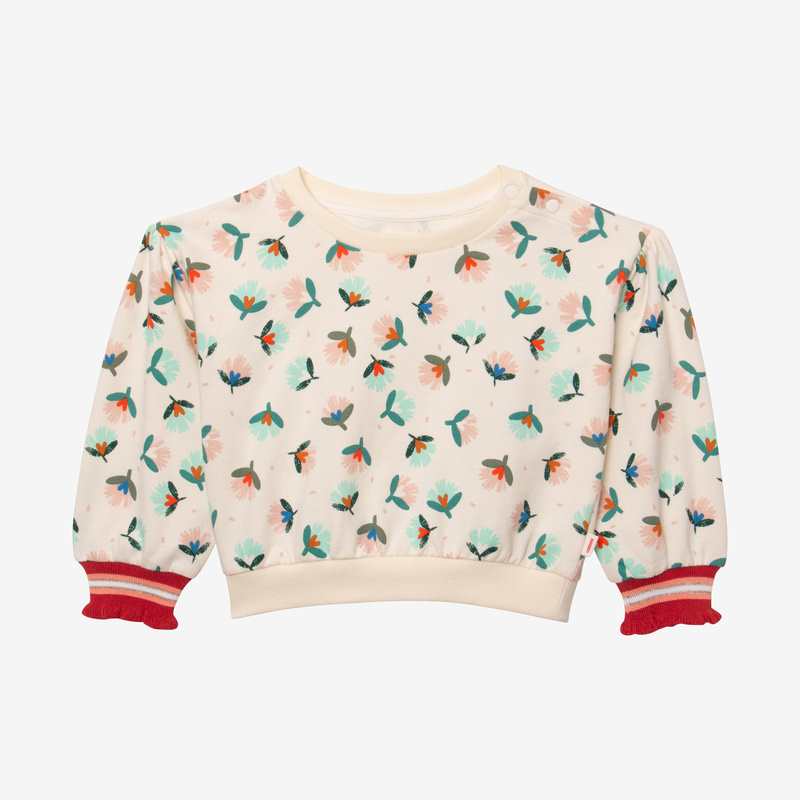 Sweat bébé fille herbier blanc Catimini