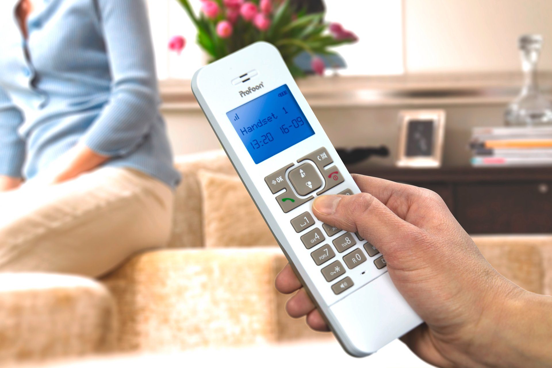 Profoon PDX-8420TE DECT-Telefon mit 2 Mobilteilen Schnurloses DECT-Telefon