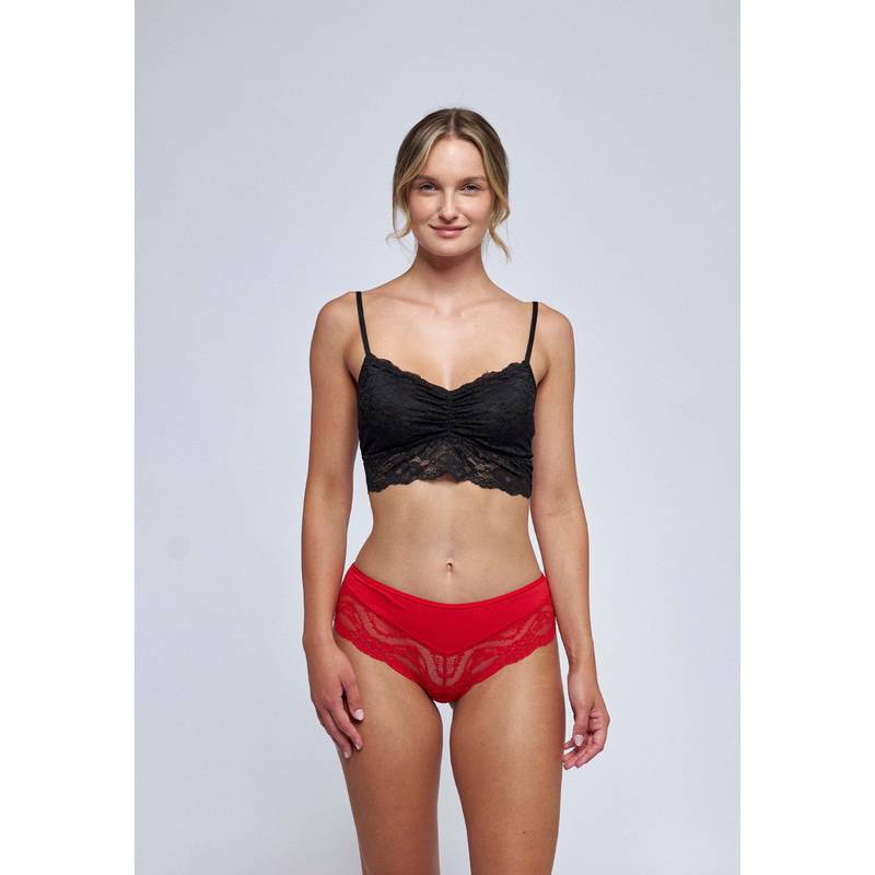 Snocks Hipster mit Spitze aus Bio-Baumwolle Unterhose Damen