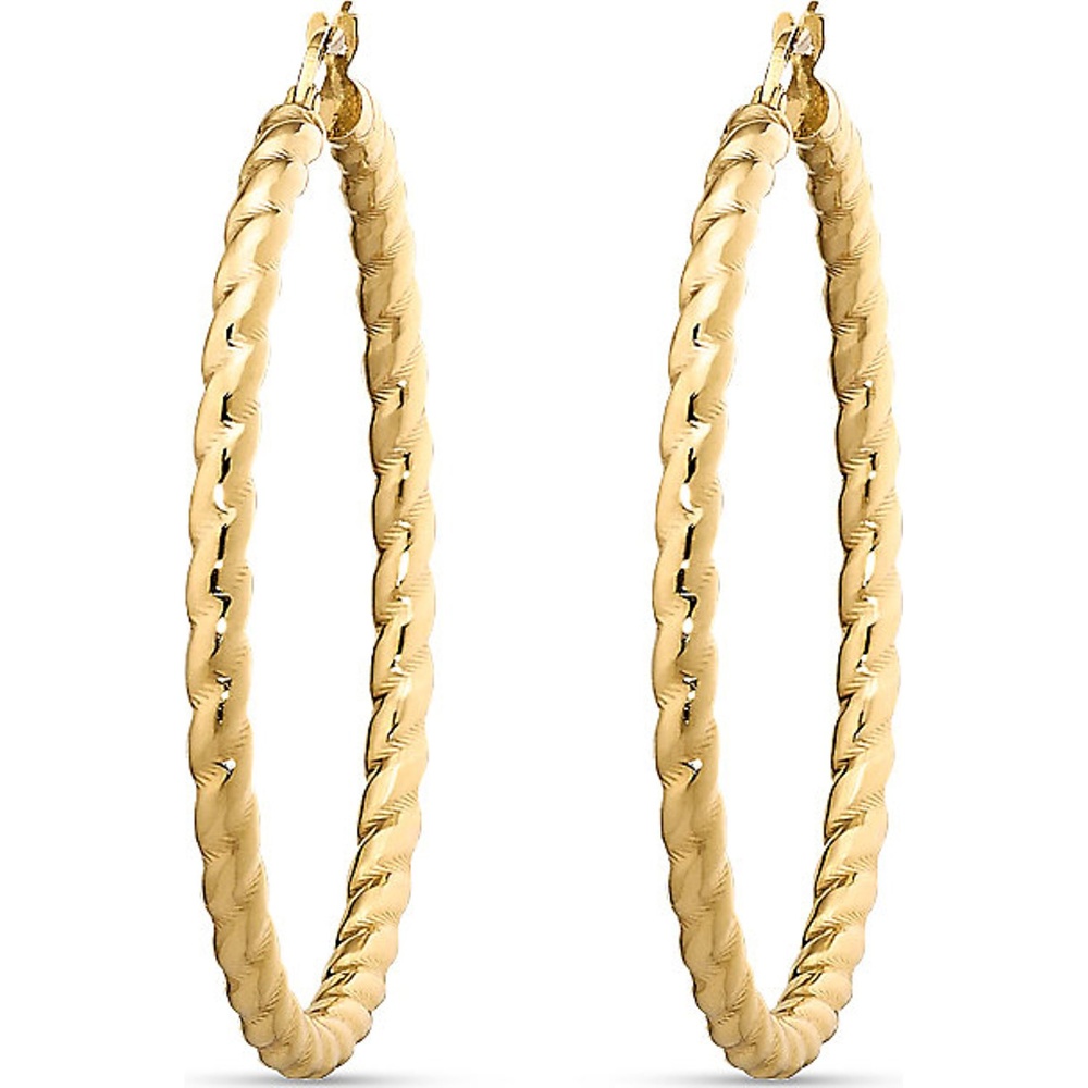 Valeria Créoles 375 Or jaune Boucles d'oreilles