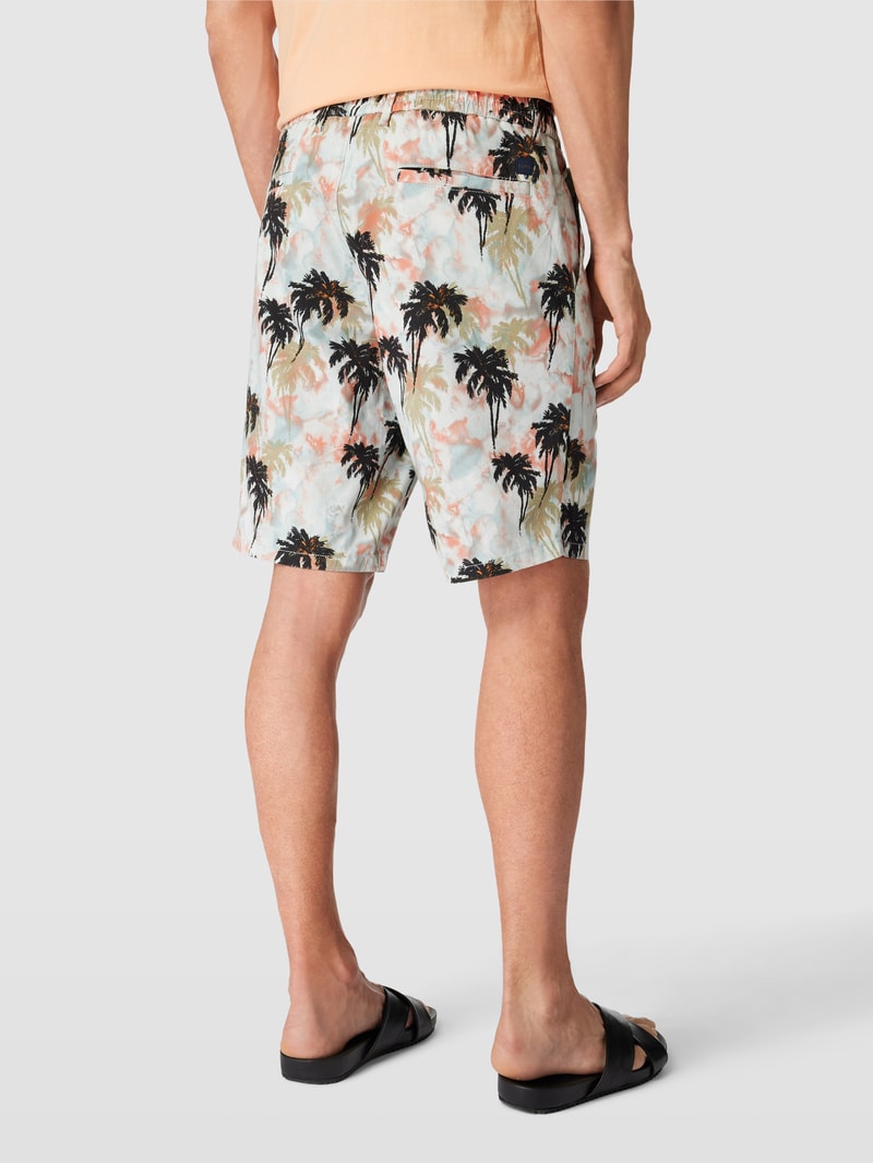 Shorts mit Allover-Muster in blau