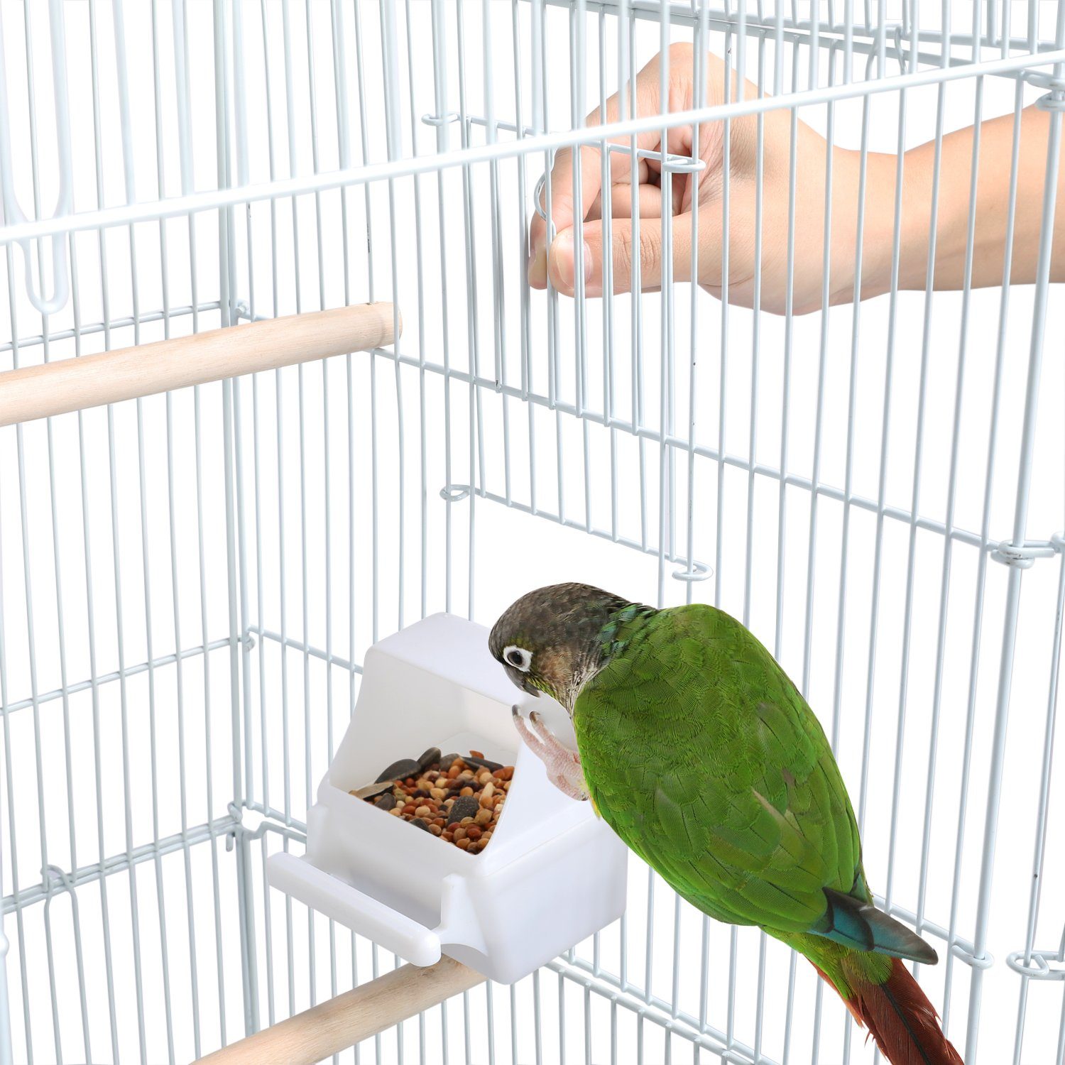 Yaheetech Vogelkäfig Vogelvoliere, Vogelhaus für Papagei Wellensittich