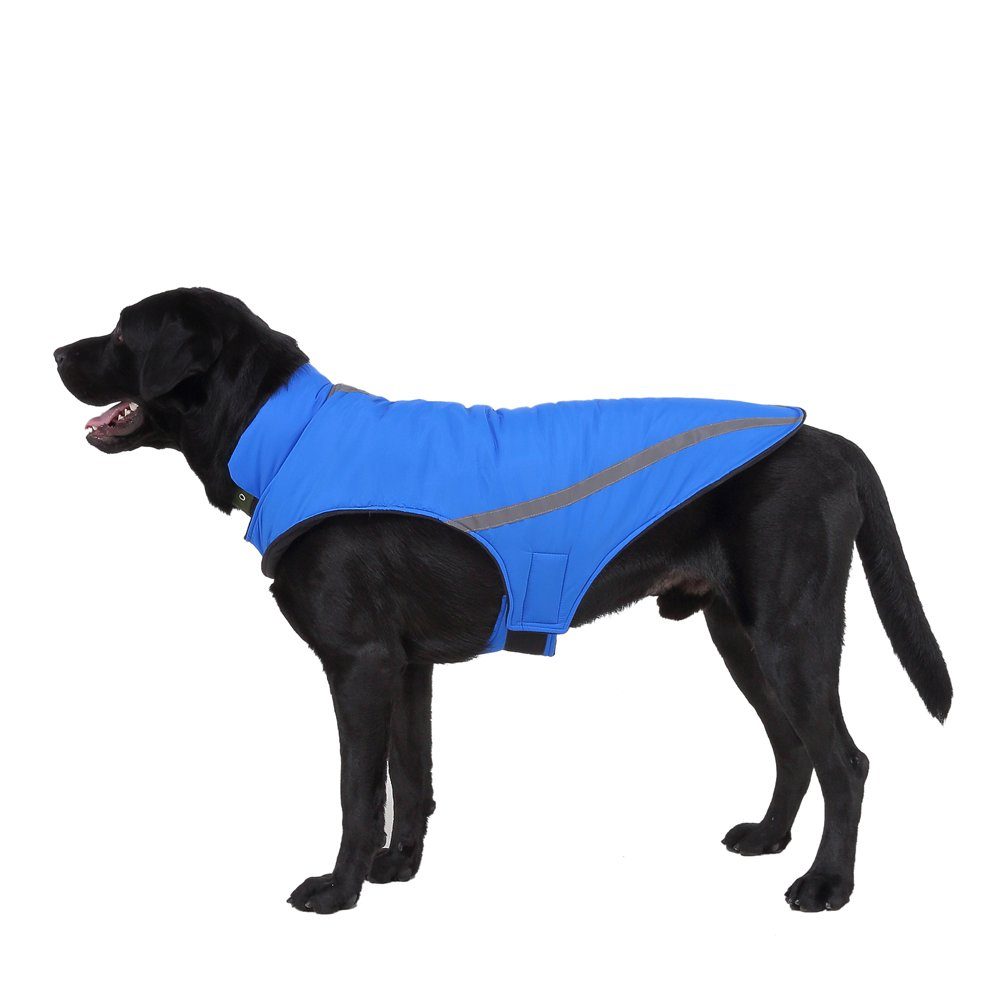 LAPA HOME Hundemantel Hundejacke Winterjacke für Haustiere mit Reflexstreifen, Winddicht warme Hundejacke verstellbar Hundebekleidung, Bauchschutz