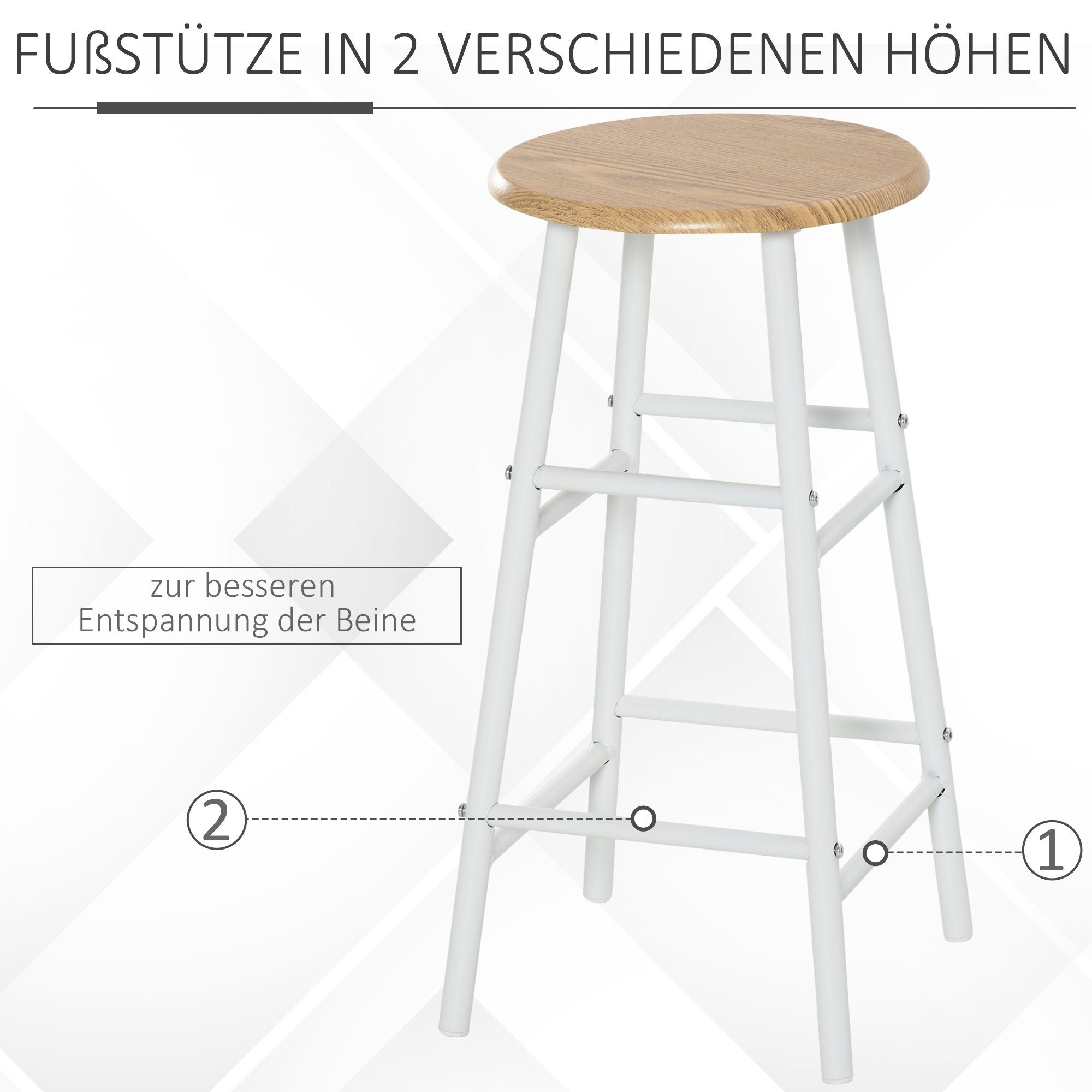 HOMCOM Bargruppe Bartisch-Set