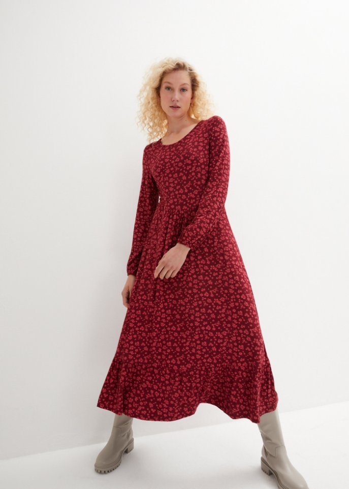 Midi-Jersey-Kleid