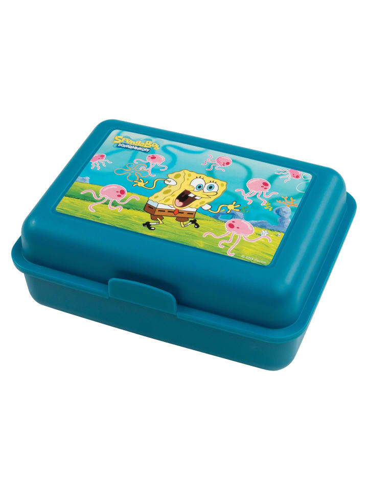 SpongeBob Spongebob Schwammkopf Brotdose Quallen Jellyfish Lunchbox Trennwand in blau günstig kaufen onesize