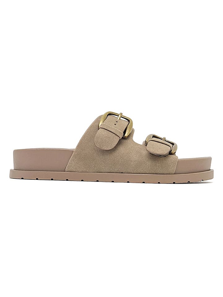 Sixth Sens Pantoletten in Khaki günstig kaufen