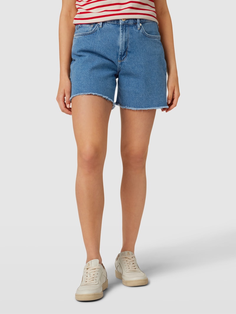Jeansshorts mit ausgefransten Beinabschlüssen in jeans