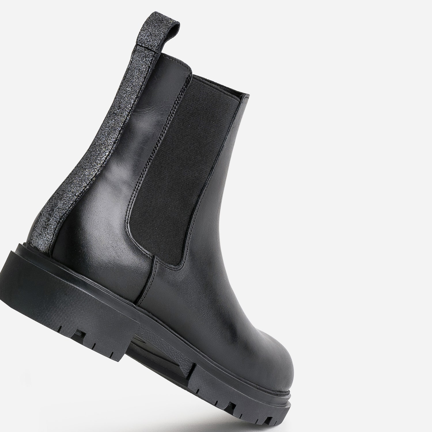 Chelsea boots TEXTO noir éco-conçu en cuir