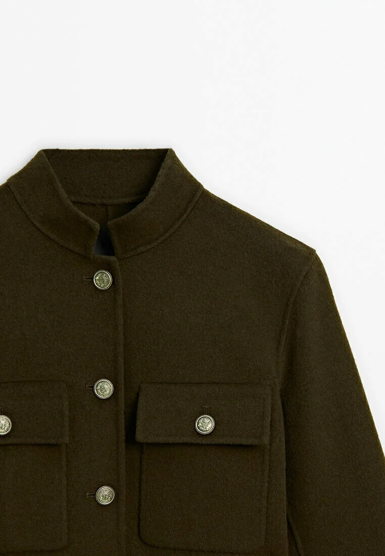 Massimo Dutti CON BOLSILLOS Y BOTONES - Abrigo corto