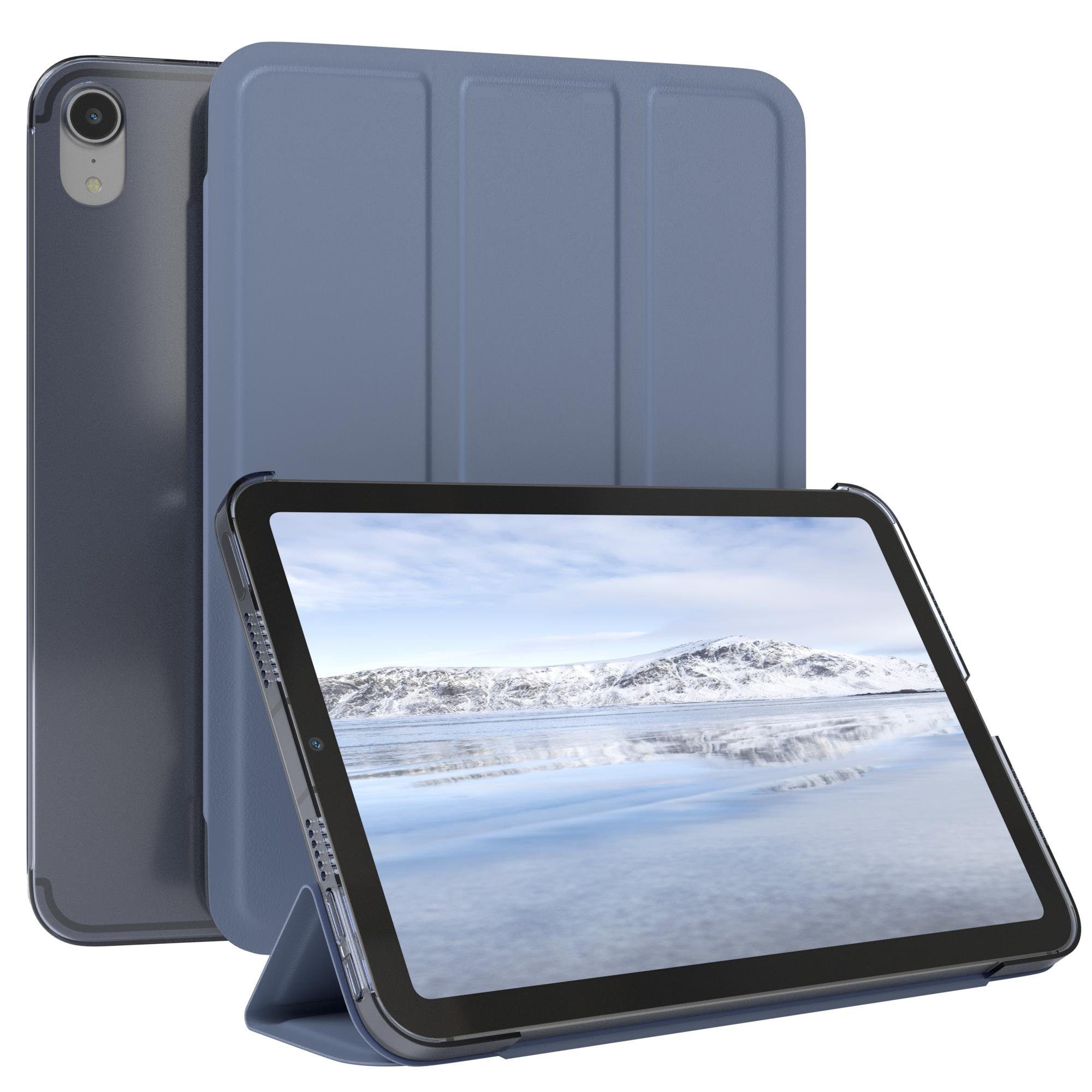 EAZY CASE Tablet-Hülle Smart Case für Apple iPad Mini 6. Gen. (2021) 8,3 Zoll, Schutzhülle mit Sleep Wake Up Funktion Anti-Kratz Case Blau Lavendel
